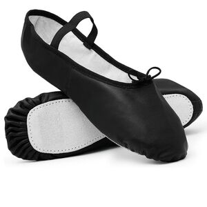 Classic Soft Black Ballet Flats with Strap Toddler Girl Size 10